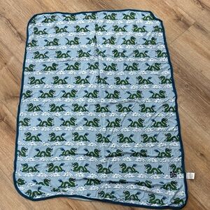 Kickee Pants Blue and Green Dragon Blanket